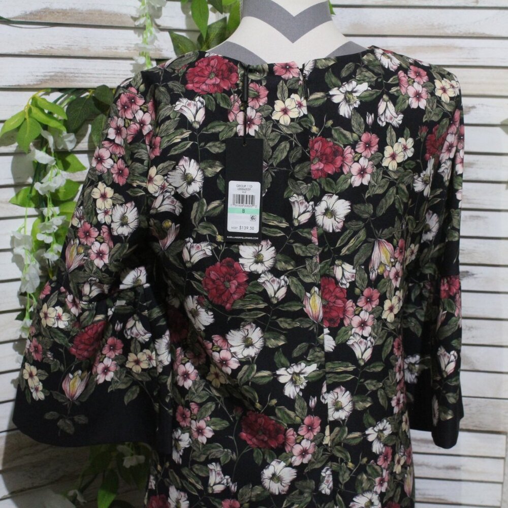 Karl Lagerfeld Synthetic Floral Shift Mini dress (107) - Picture 11 of 16